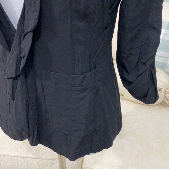 American Rag Black Lightweight Ruffled Jacket - Picture 3 of 10